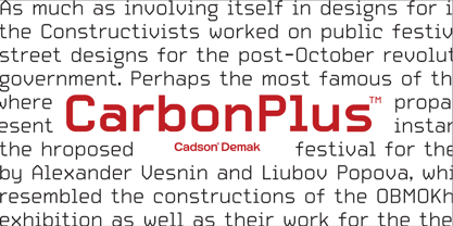 CarbonPlus Font Poster 5