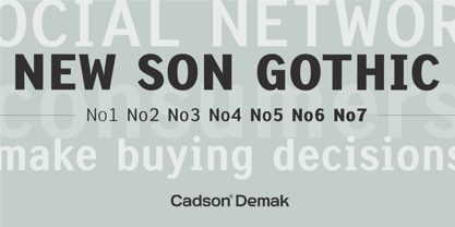New Son Gothic Font Poster 1