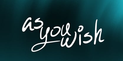 As You Wish Font Poster 1