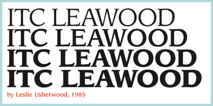 ITC Leawood Font Poster 3
