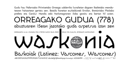 Waskonia Font Poster 1