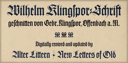 Wilhelm Klingspor Schrift Font Poster 15