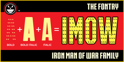 IRON MAN OF WAR Font Poster 7