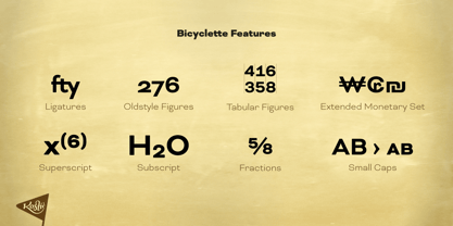 Bicyclette Font Poster 3