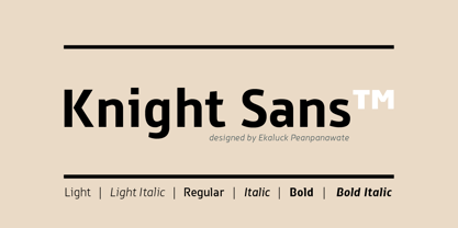 Knight Sans Font Poster 2