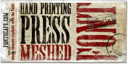 Hand Printing Press Font Poster 8