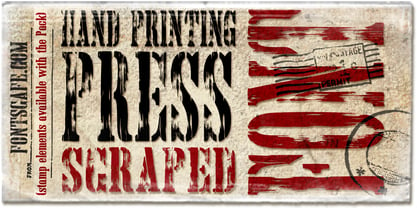 Hand Printing Press Font Poster 9