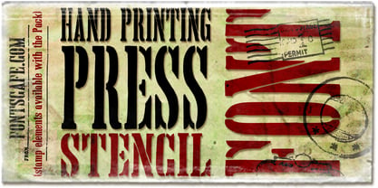 Hand Printing Press Font Poster 6