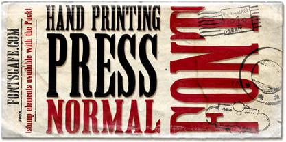 Hand Printing Press Font Poster 5