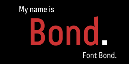 Bond 4F Font Poster 1