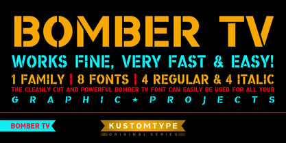Bomber TV Font Poster 5