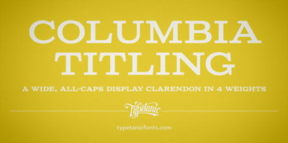 Columbia Titling Font Poster 1