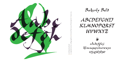 Cal Bakerly Font Poster 1