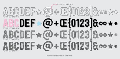 Festivo Letters Fuente Póster 5