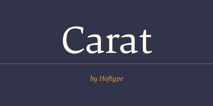 Carat Font Poster 1