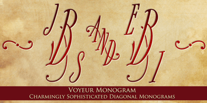 MFC Voyeur Monogram Font Poster 6