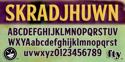 FTY SKRADJHUWN Font Poster 2