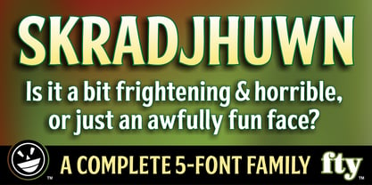 FTY SKRADJHUWN Font Poster 1