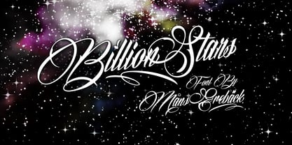 Billion Stars Font Poster 1