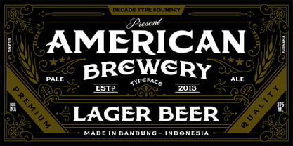 American Brewery Font Poster 1