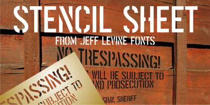Stencil Sheet JNL Font Poster 1