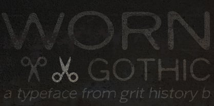 Worn Gothic Font Poster 1