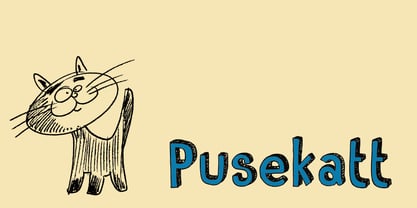 Pusekatt Font Poster 1