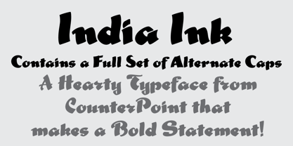 India Ink Font Poster 2