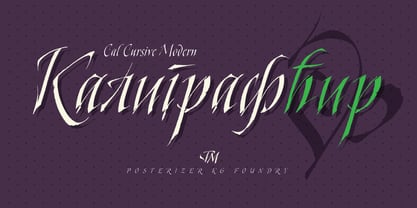 Cal Cursive Modern Font Poster 5