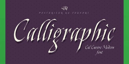 Cal Cursive Modern Font Poster 2