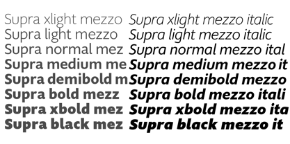 Supra Mezzo Font Poster 2