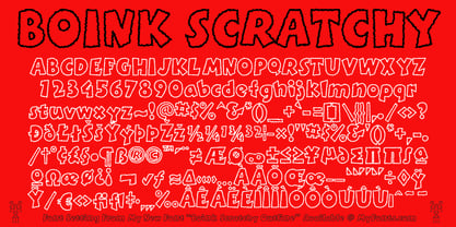 Boink Scratchy Outline Font Poster 4
