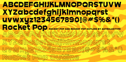 Rocket Pop Outline Fuente Póster 4
