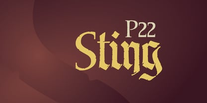 P22 Sting Font Poster 1