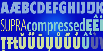 Supra Compressed Font Poster 7