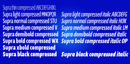 Supra Compressed Font Poster 4