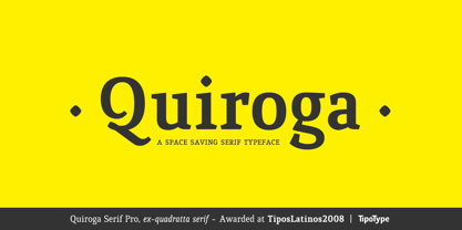 Quiroga Serif Pro Fuente Póster 1