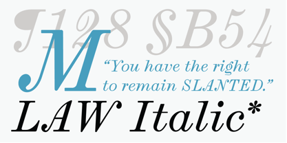LTC Law Italic Font Poster 1