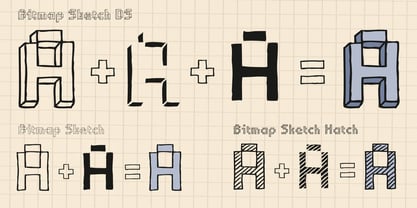 Bitmap Sketch Font Poster 1
