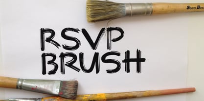 RSVP Brush Fuente Póster 3