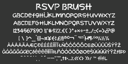 RSVP Brush Fuente Póster 6