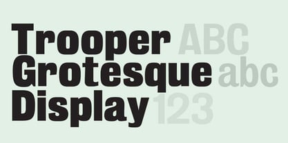 Trooper Grotesque Font Poster 2