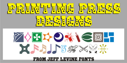 Printing Press Designs JNL Font Poster 1