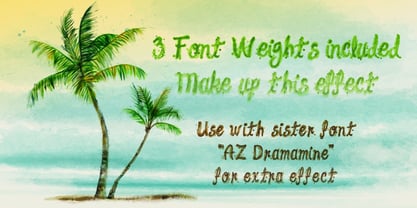 AZ Watercolor Font Poster 2