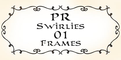 PR Swirlies 01 Frames Font Poster 3