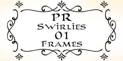 PR Swirlies 01 Frames Font Poster 2