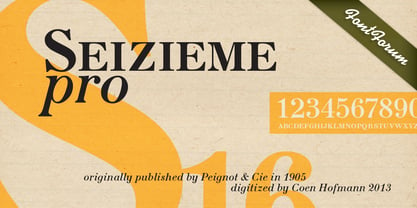 Seizieme Font Poster 1