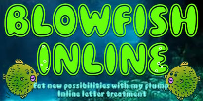 Blowfish Inline Font Poster 2