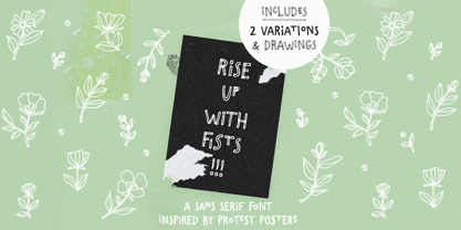 Rise Up With Fists Font Poster 1