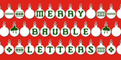 Merry Bauble Letters Fuente Póster 1